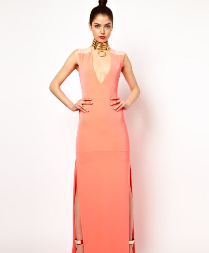 Rochie Maxi cu low-cut decolte