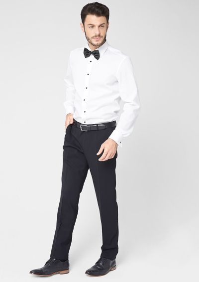 Slim: shirt with turn-up cuffs