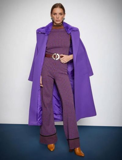 Colorful set of pants and sleeveless blouse