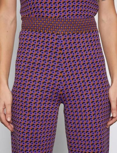 Colorful set of pants and sleeveless blouse