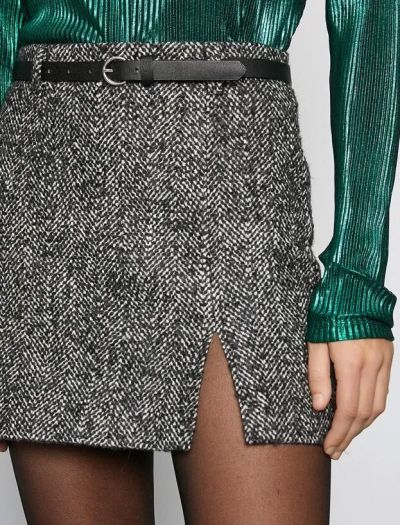 Coffee colored jacket and skirt